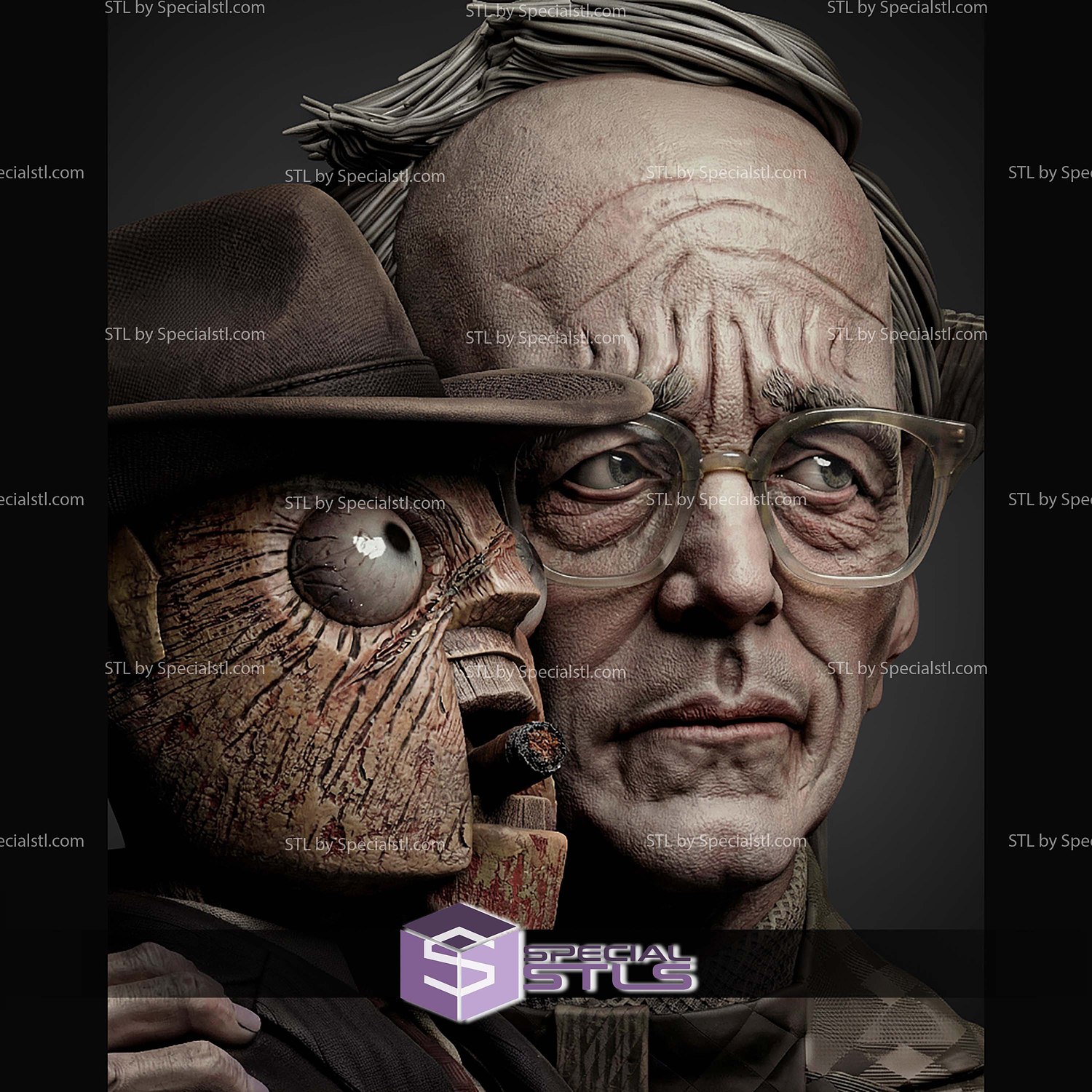 Scarface and Ventriloquist 370mm DC Villain STL Files 3D Model — view 4