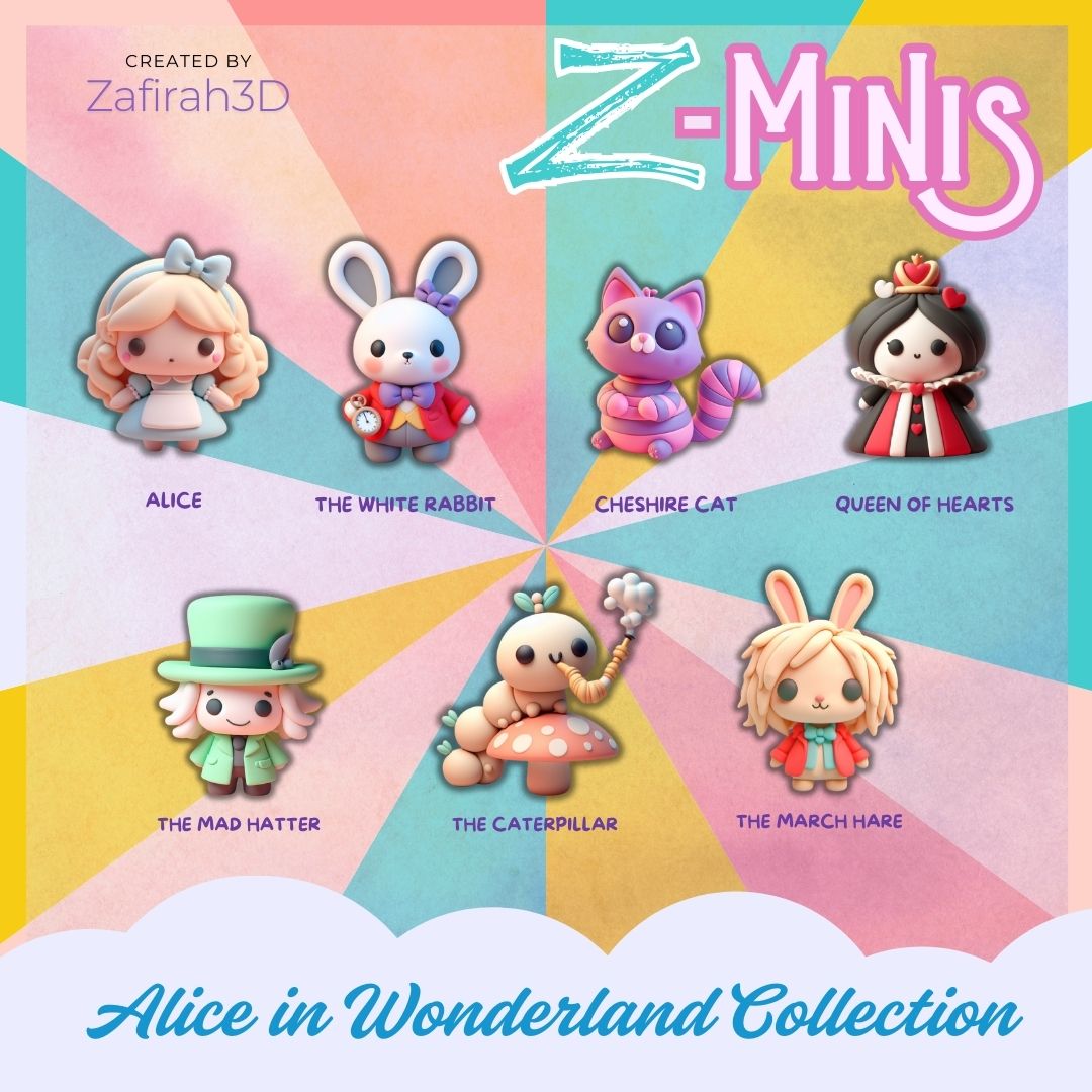 Z-Minis Alice in Wonderland 3D STL Model