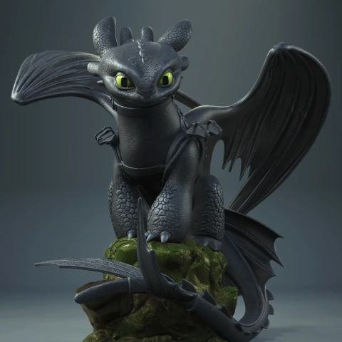 Toothless 3D Printer Files | Assembly STL Model