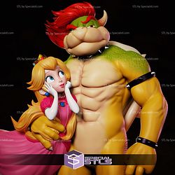Bowser And Peach Mario Galaxy Movie STL Files 3D Model
