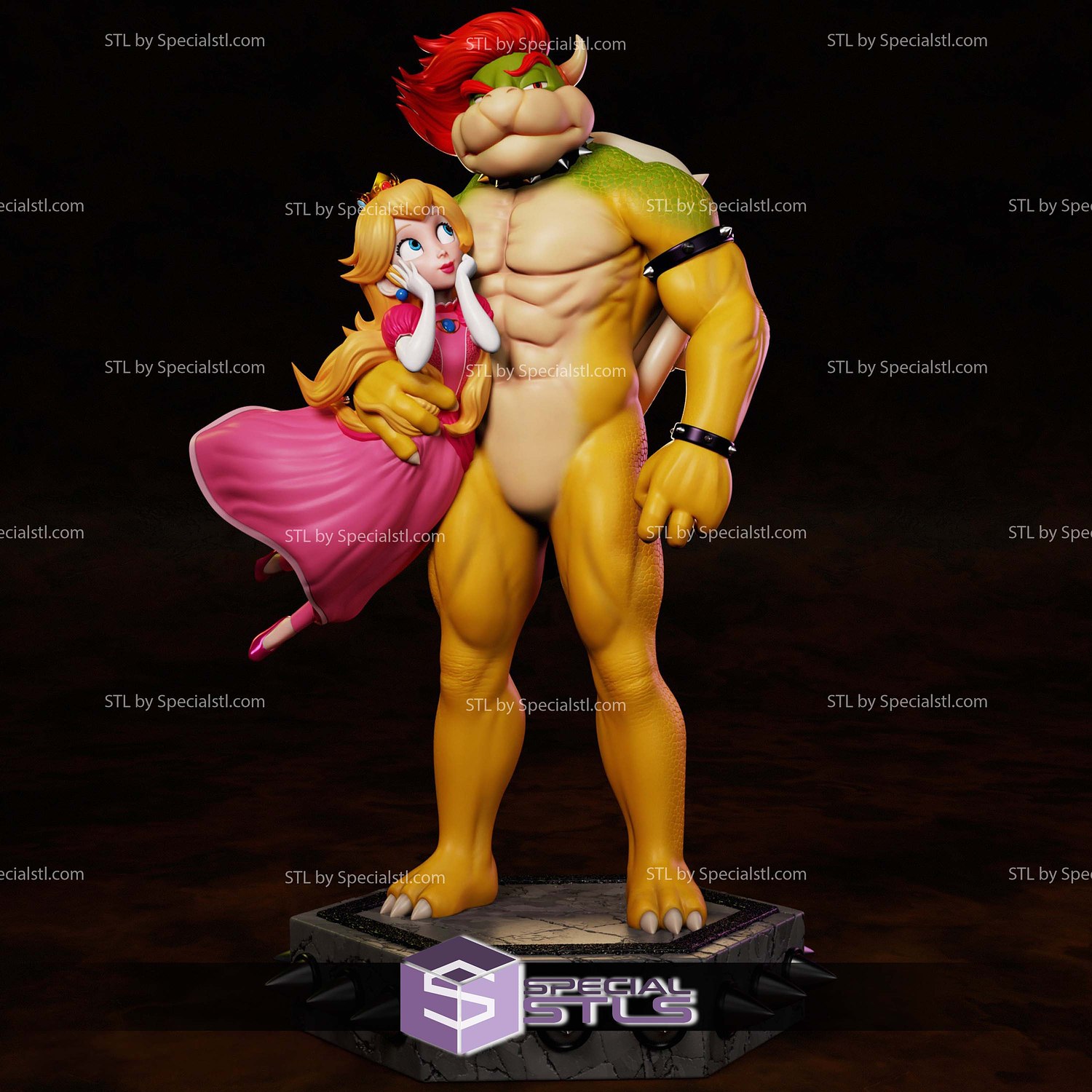 Bowser And Peach Mario Galaxy Movie STL Files 3D Model — view 2