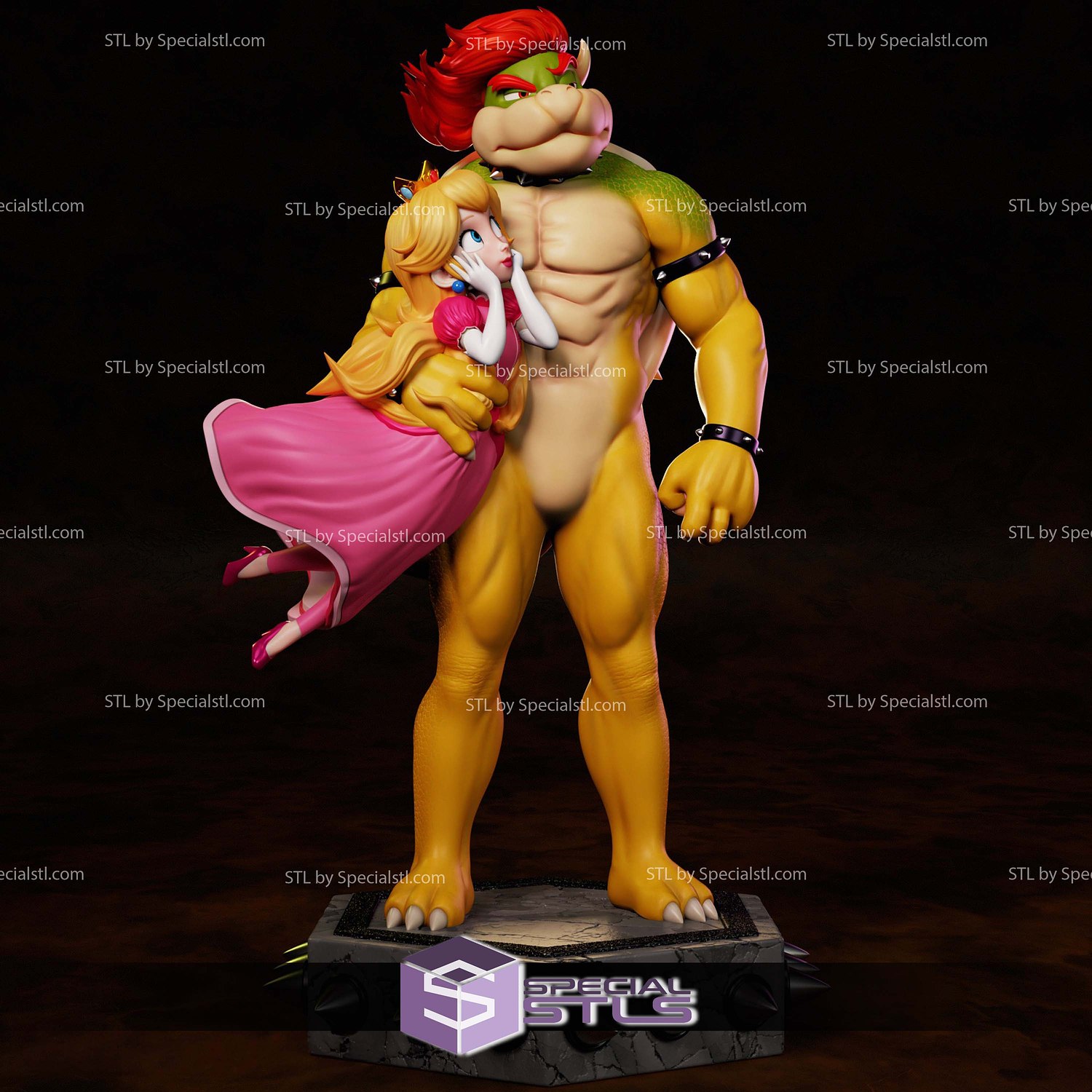 Bowser And Peach Mario Galaxy Movie STL Files 3D Model — view 5