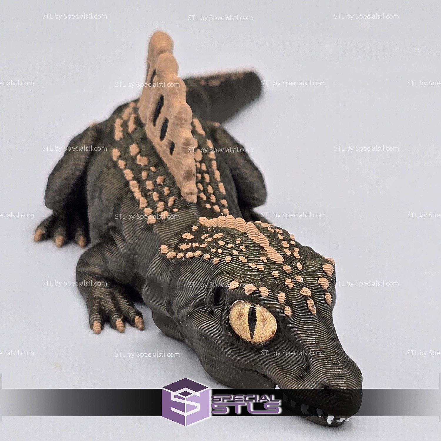 Super Basic STL Baby Spinosaurus Dinosaur Flexi 3D Model — view 2