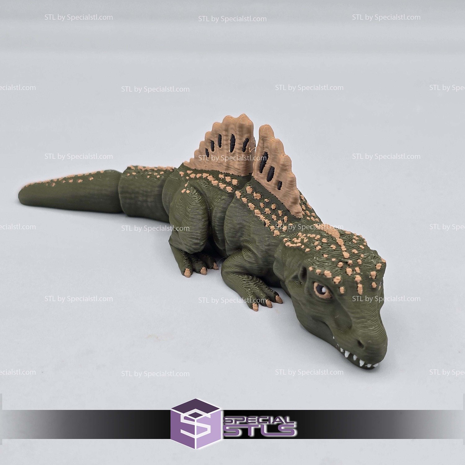 Super Basic STL Baby Spinosaurus Dinosaur Flexi 3D Model — view 3