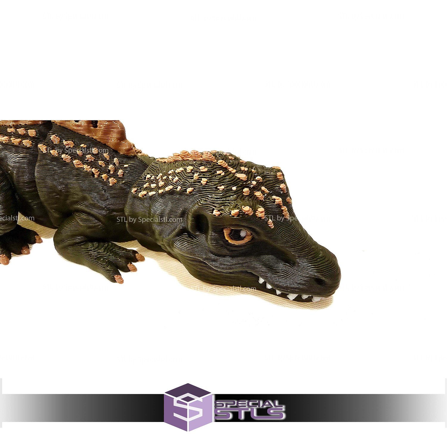 Super Basic STL Baby Spinosaurus Dinosaur Flexi 3D Model — view 6