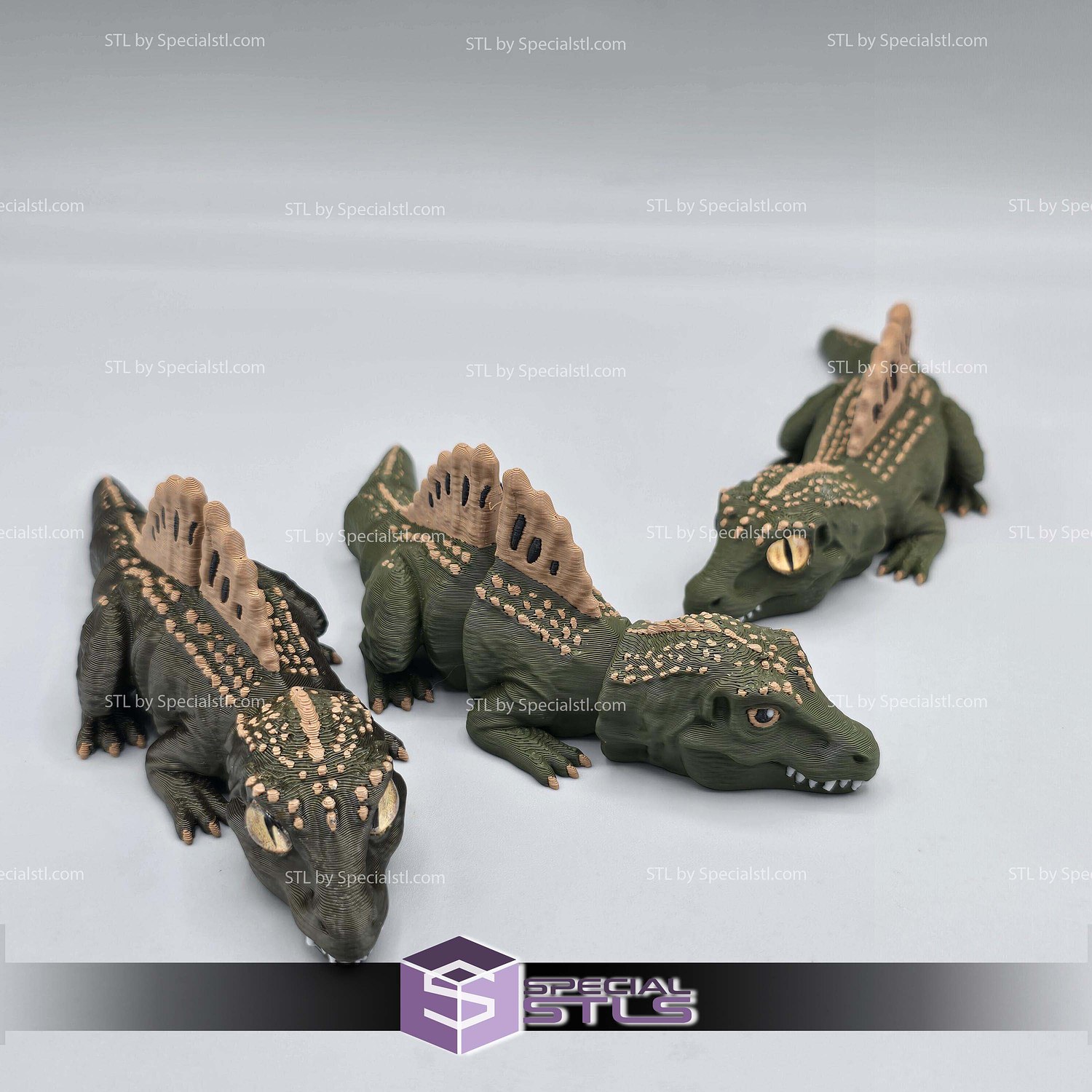 Super Basic STL Baby Spinosaurus Dinosaur Flexi 3D Model — view 8