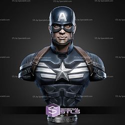 Captain America Winter Soldier Bust 271mm STL Files 3D Model