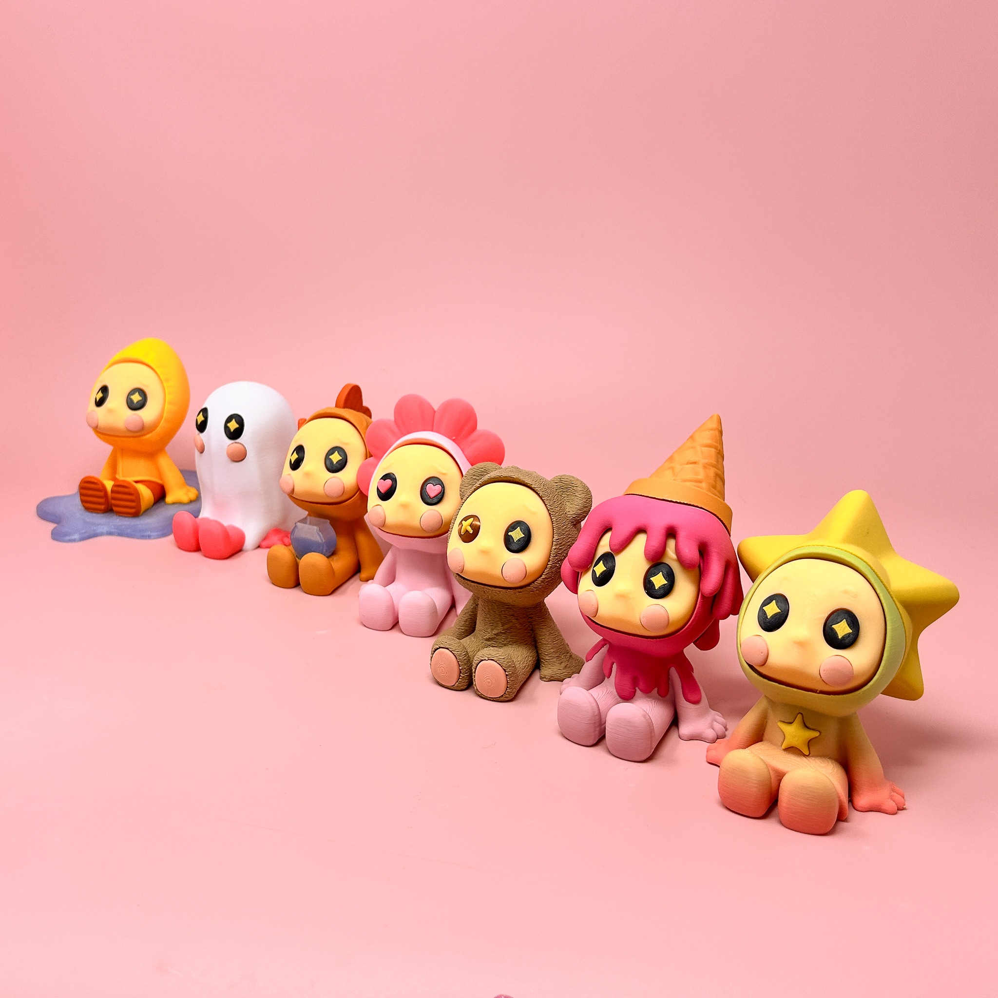 Fur-gotten - Bittersweet Creatures - Cute Bear Collectible Figure, Mystery Box, Gashapon, Blind Box 3D STL Model — view 7