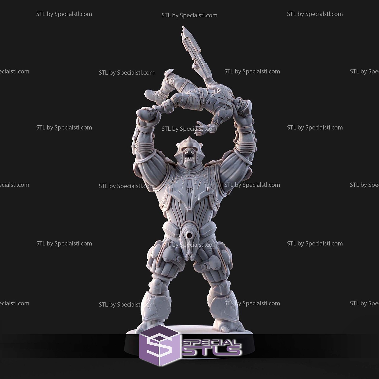 Halo Brute 1-48 Scale 3D Print Files STL Model — view 2