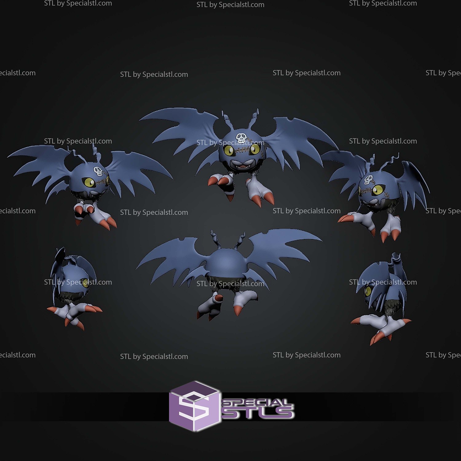 Basic STL Files Digimo Myotismon Evolution 3D Model — view 3