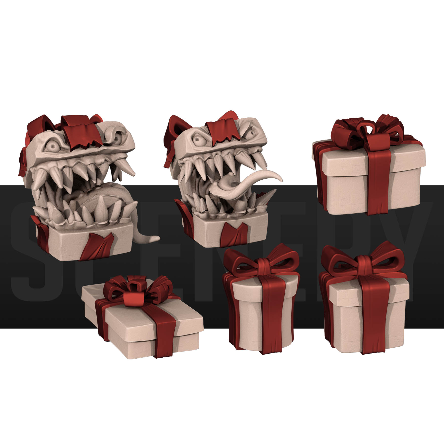 Christmas presents and mimics 3D STL Model