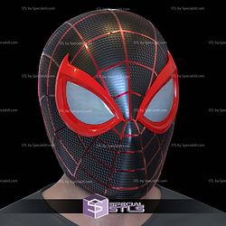 Cosplay STL Files Miles Morales Insomniac Helmet 3D Model