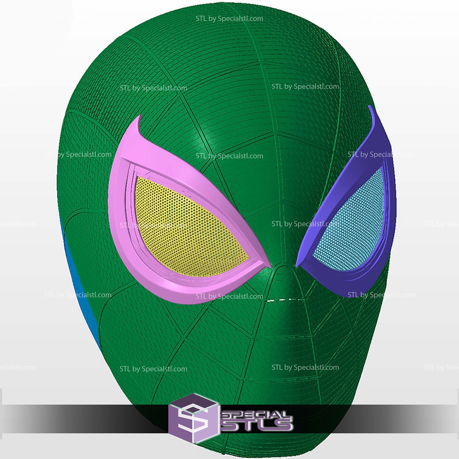 Cosplay STL Files Miles Morales Insomniac Helmet 3D Model — view 2