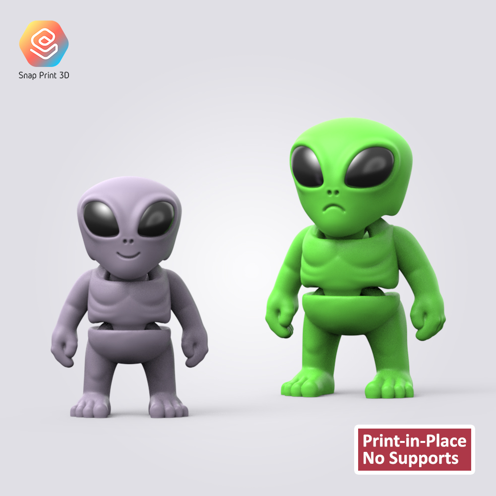Flexi Alien 3D STL Model