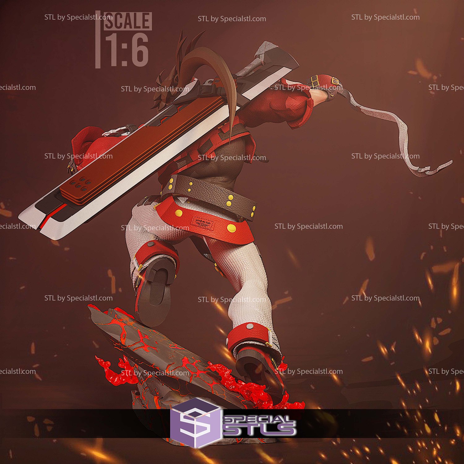 Sol Badguy Guilty Gear 3D Printer Files STL Model — view 5