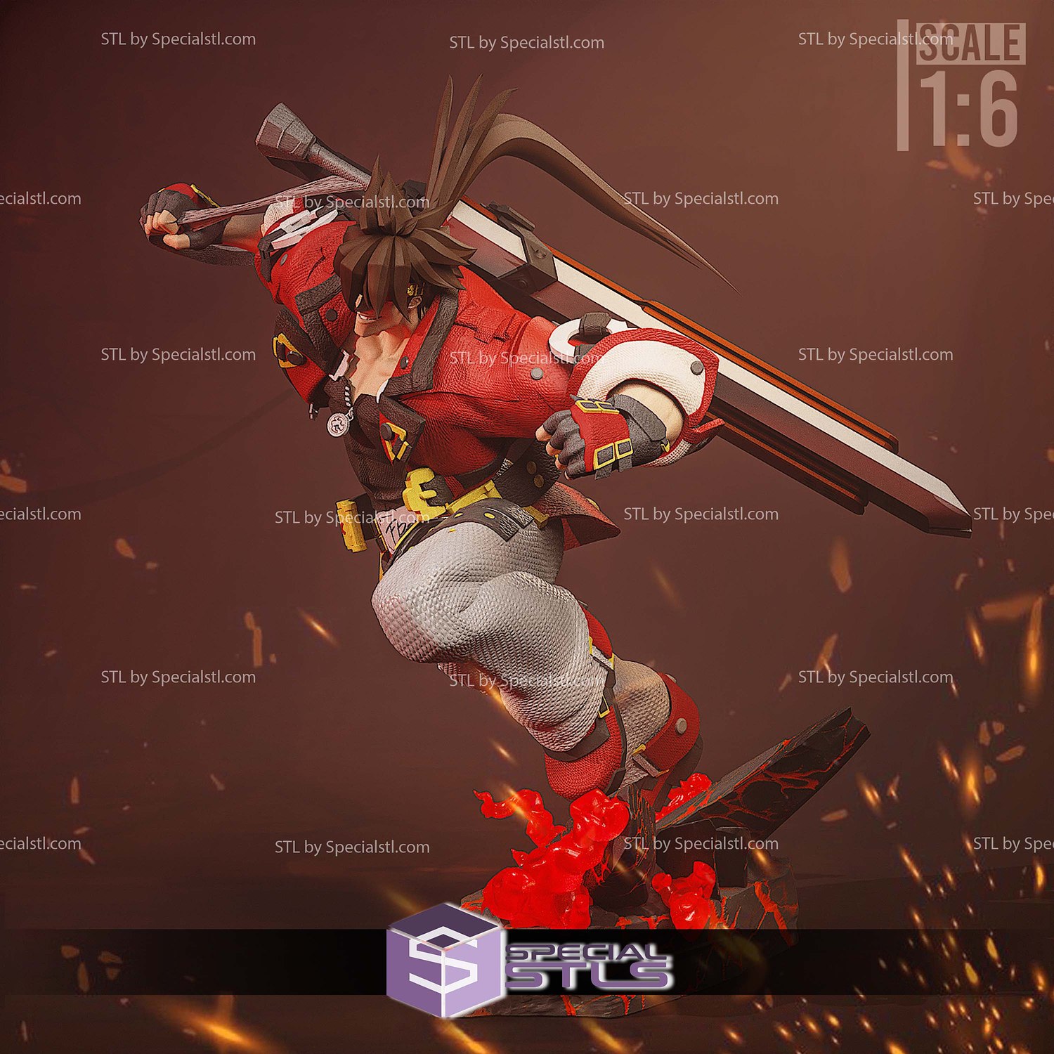 Sol Badguy Guilty Gear 3D Printer Files STL Model — view 6