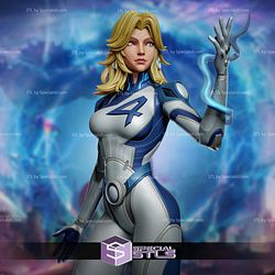 Invisible Woman Standalone Marvel Rivals STL Files 3D Model