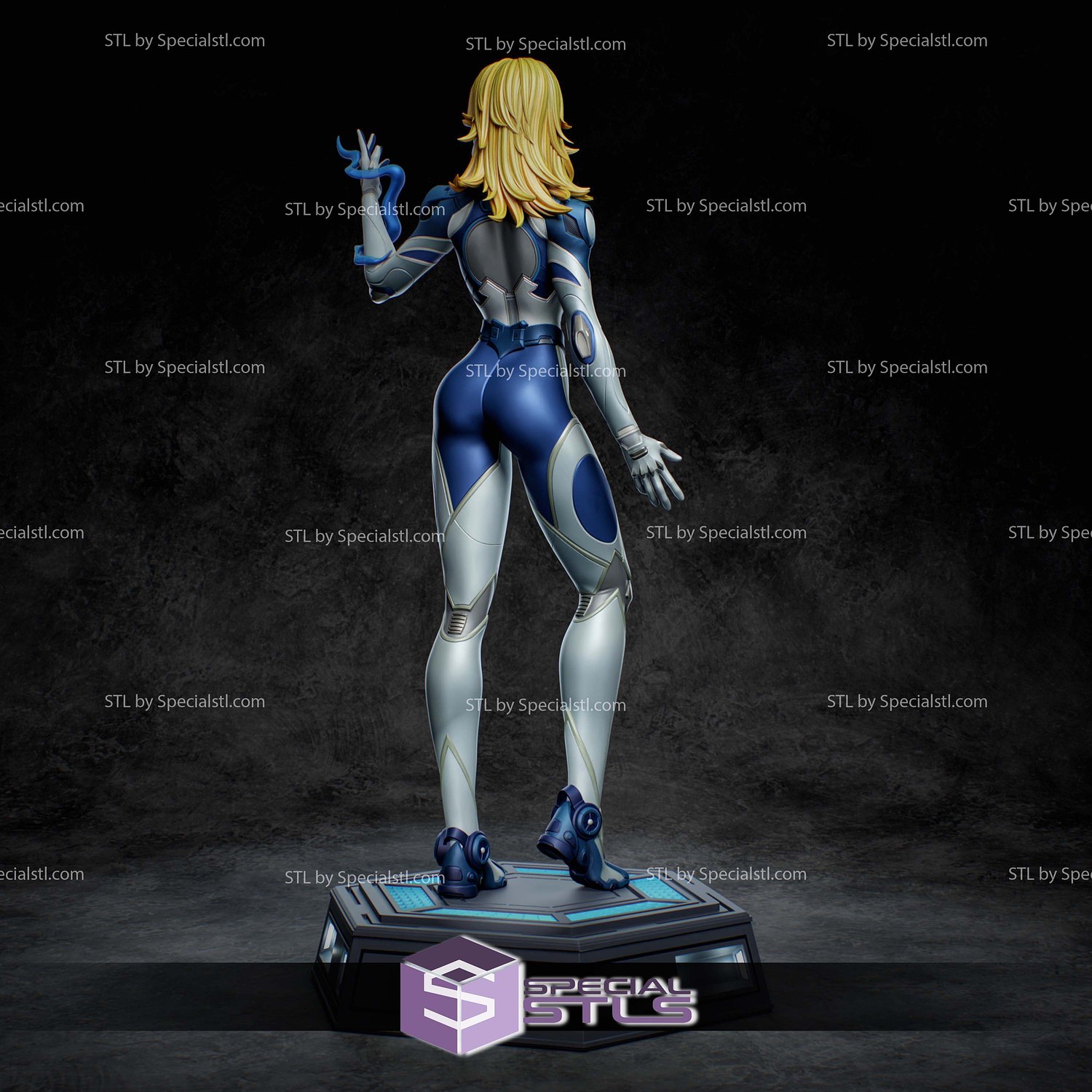 Invisible Woman Standalone Marvel Rivals STL Files 3D Model — view 4