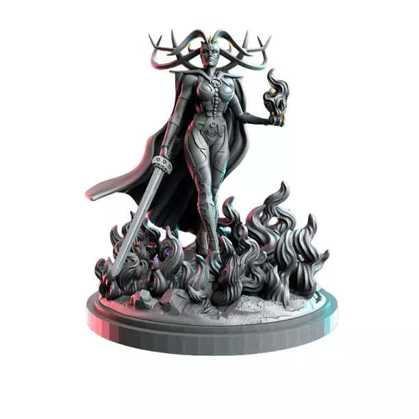 Heladriel I - Tabletop RPG Miniature 3D STL Model