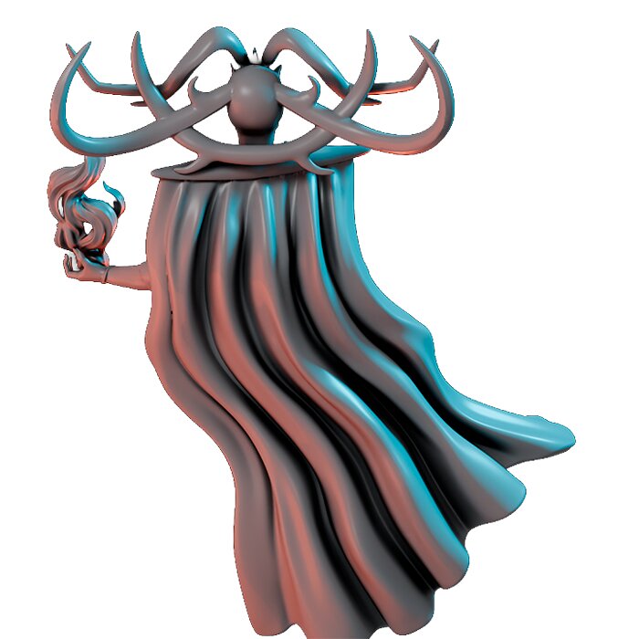 Heladriel I - Tabletop RPG Miniature 3D STL Model — view 2