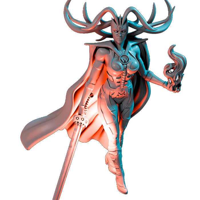 Heladriel I - Tabletop RPG Miniature 3D STL Model — view 3