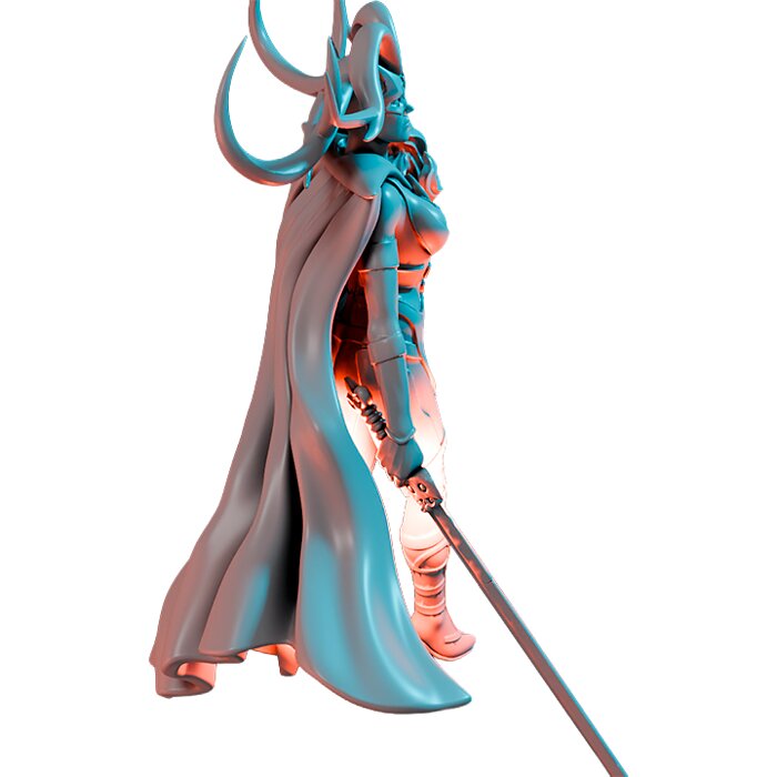 Heladriel I - Tabletop RPG Miniature 3D STL Model — view 4