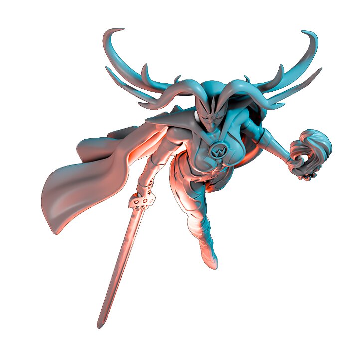 Heladriel I - Tabletop RPG Miniature 3D STL Model — view 6