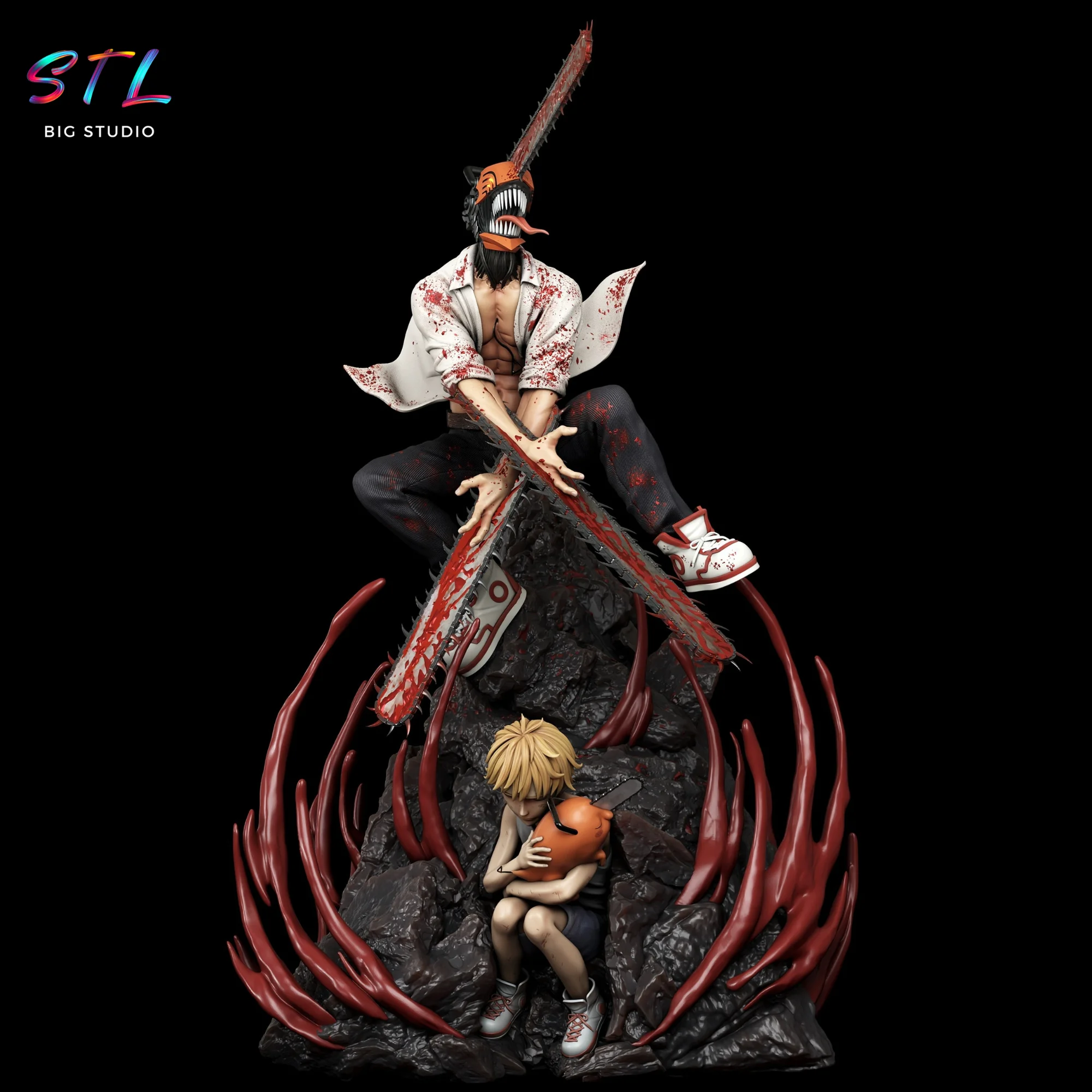 Denji STL | Chainsaw Man | 3D Diorama to Print Model