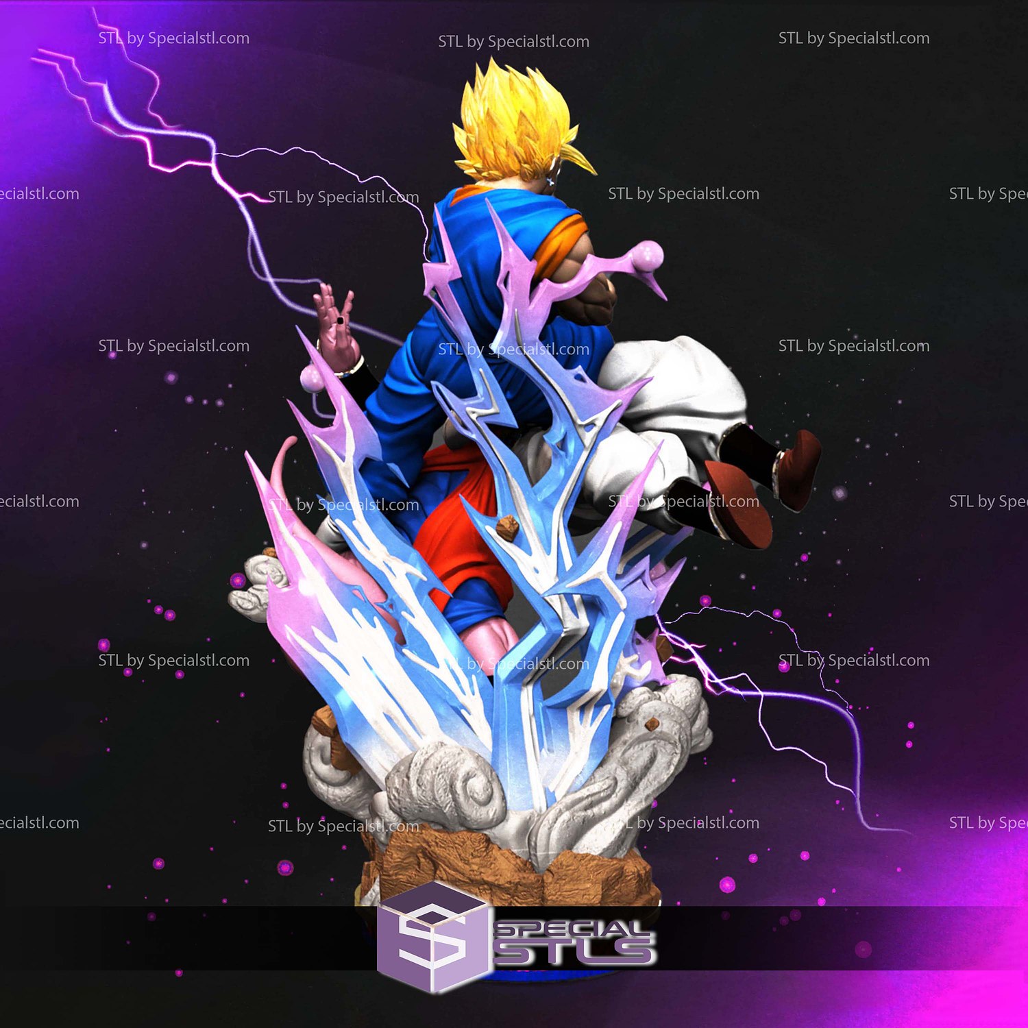 Superbuu vs Vegito 3D Printer Files STL Model — view 3