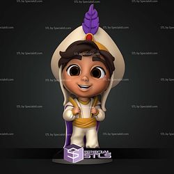 Super Basic STL Aladdin Chibi 3D Model