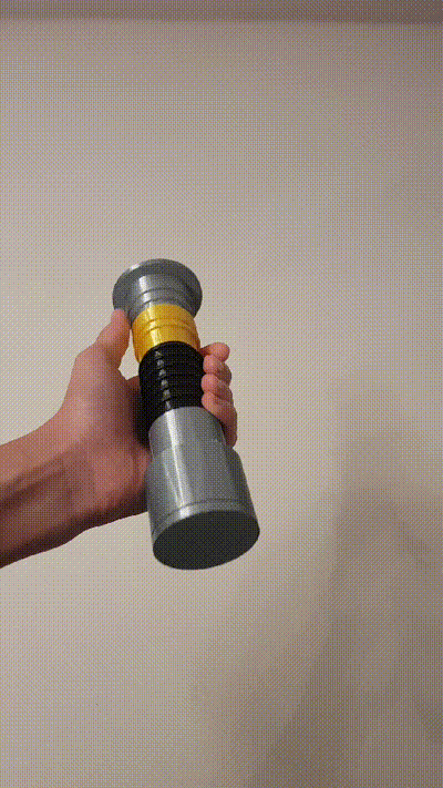 Lightsaber (Reatractable) Multi-Part 3D STL Model