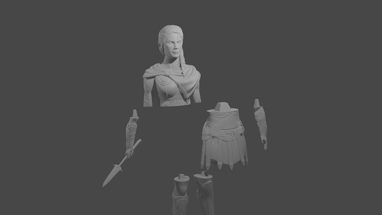 Kassandra Assassin s Creed 3D OBJ Model — view 3