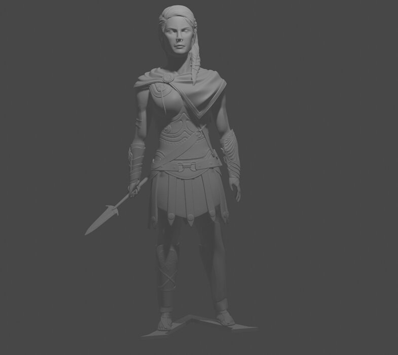 Kassandra Assassin s Creed 3D OBJ Model — view 4