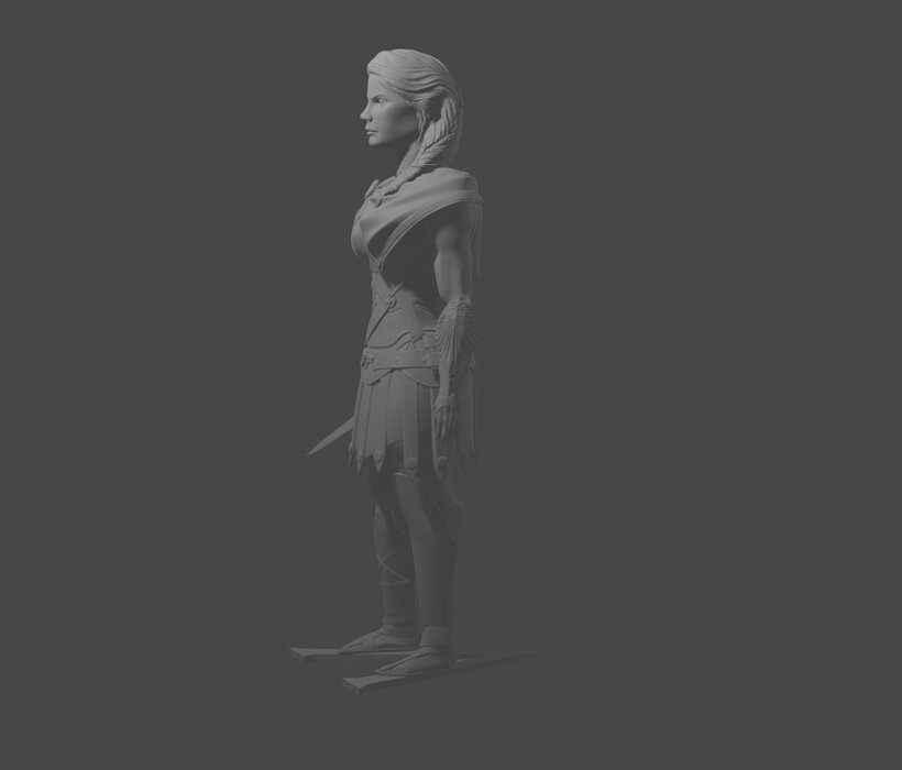 Kassandra Assassin s Creed 3D OBJ Model — view 5