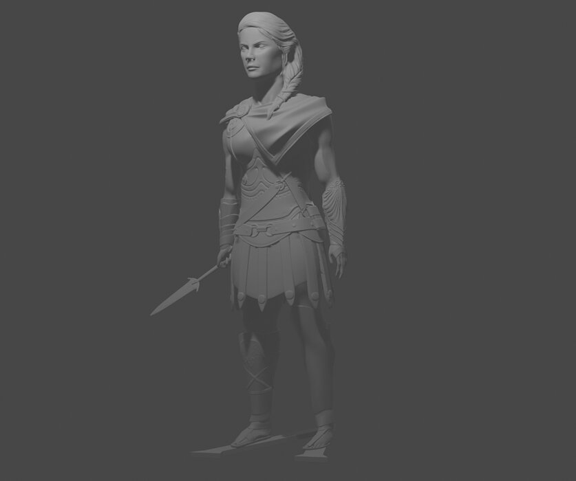 Kassandra Assassin s Creed 3D OBJ Model — view 7