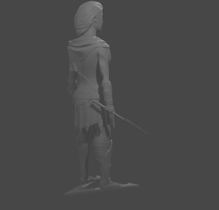 Kassandra Assassin s Creed 3D OBJ Model — view 8