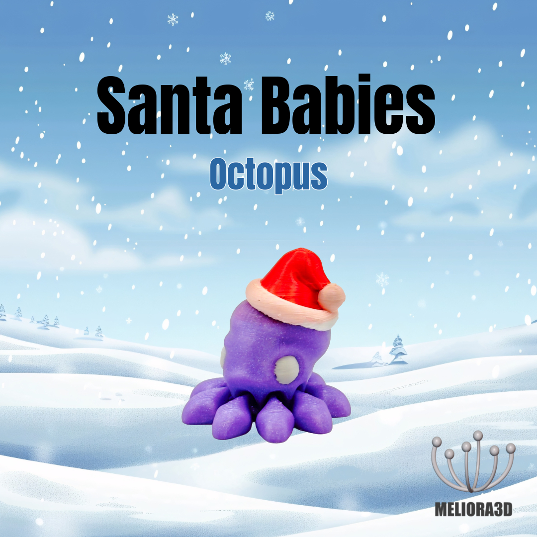 M3D - Baby Santa Octopus STL Model