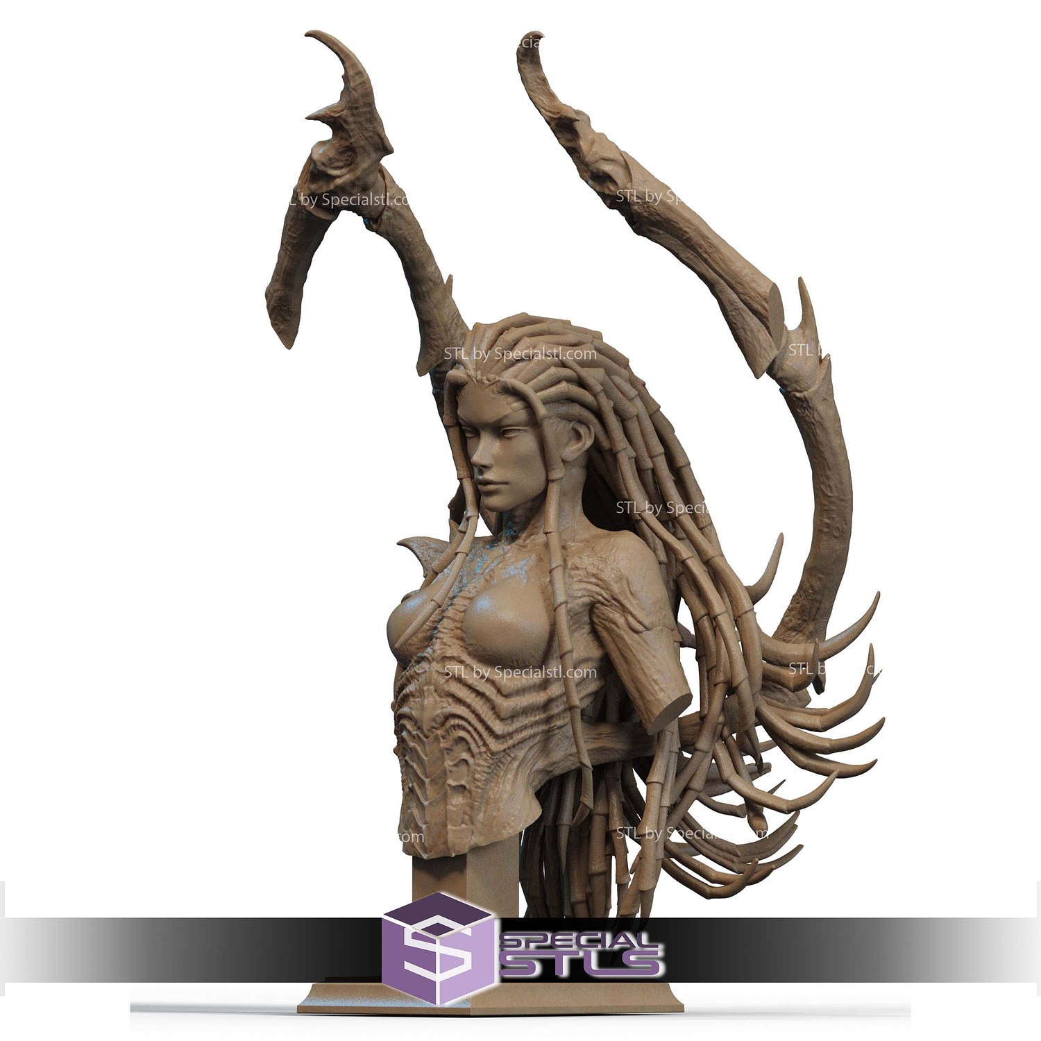 Sarah Kerrigan 2025 Bust STL Files 3D Model — view 2