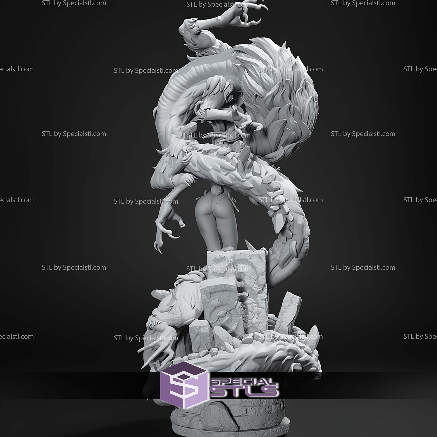Zelda Light Dragon 410mm STL Files 3D Model — view 2