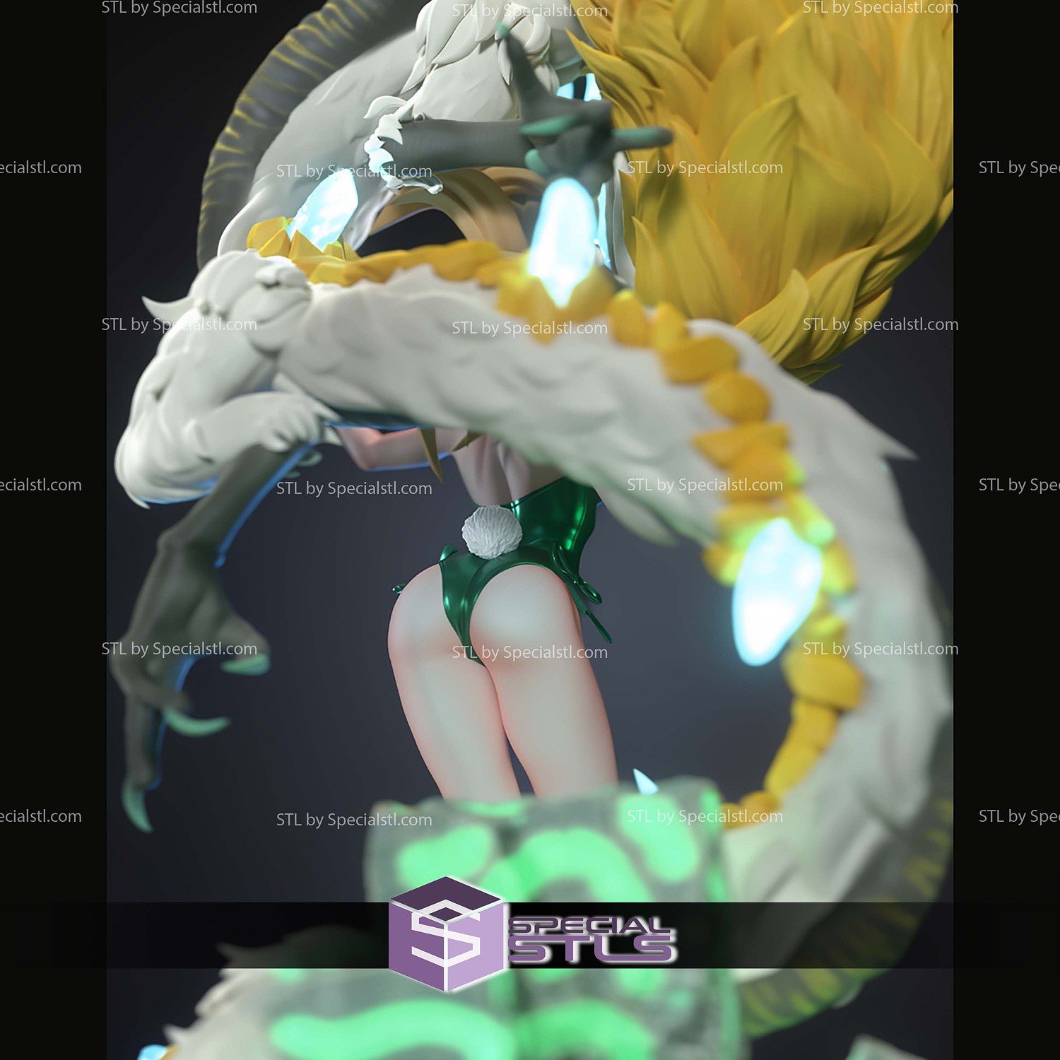 Zelda Light Dragon 410mm STL Files 3D Model — view 3