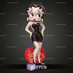 Betty Boop Cartoon Sculptures 3D Printing STL Model