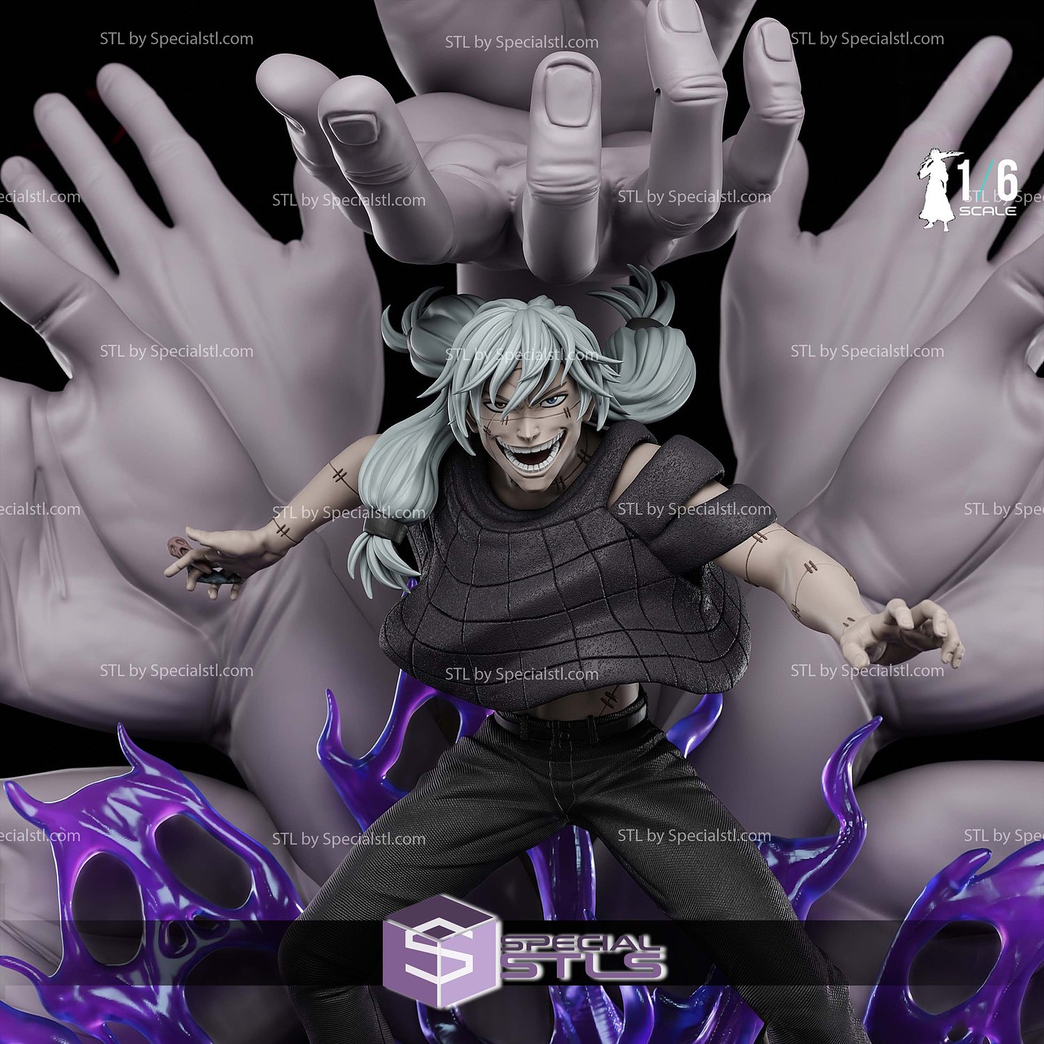 Yuji and Todo vs Mahito Jujutsu Kaisen STL Files 3D Model — view 3
