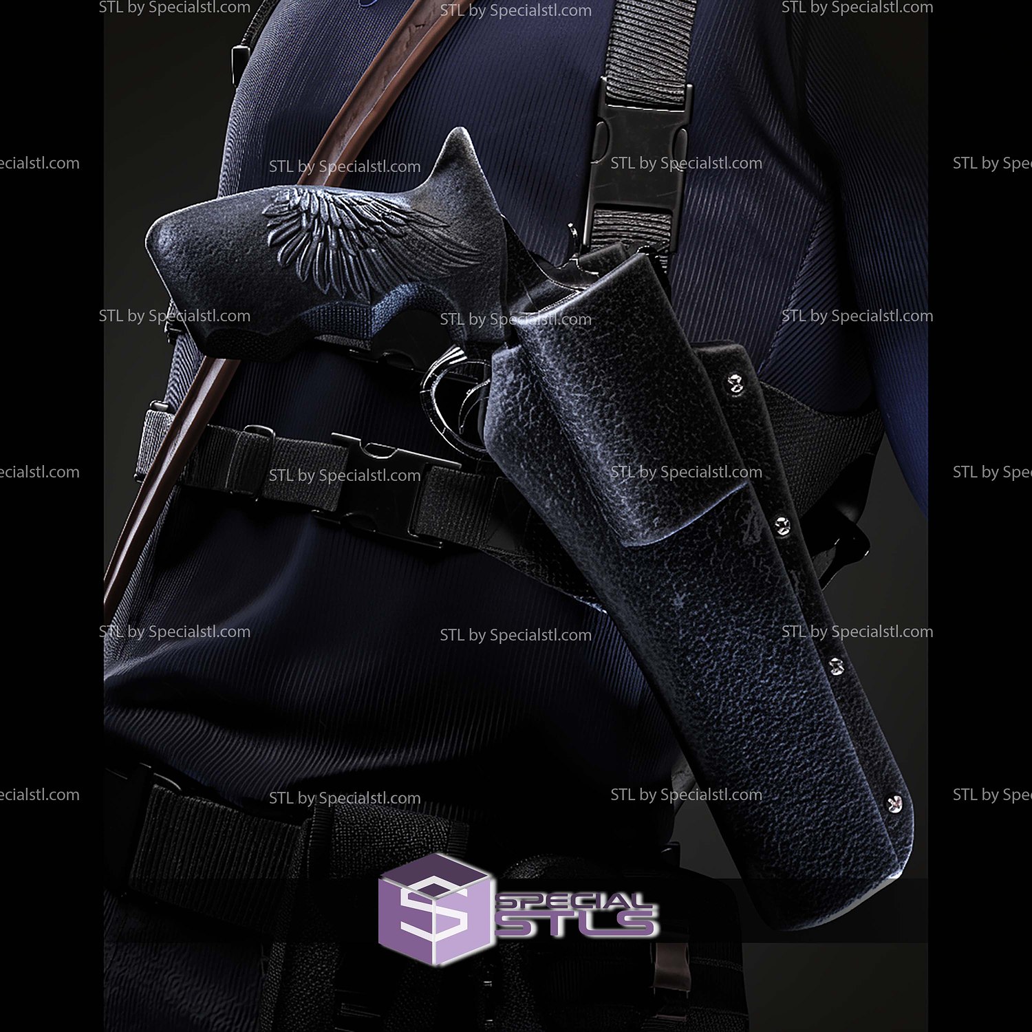 Leon Resident Evil Requiem 323mm Digital STL Files 3D Model — view 7