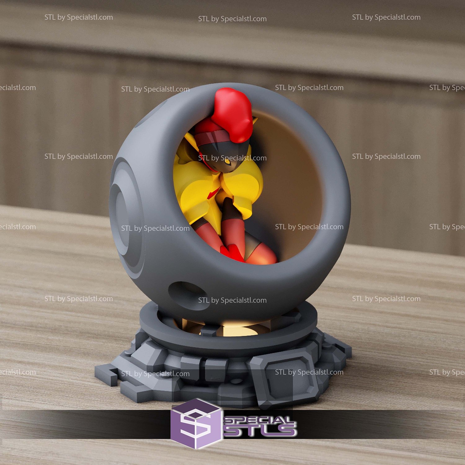 Super Basic Pokemon STL Armarouge Healing Machine 3D Model — view 2