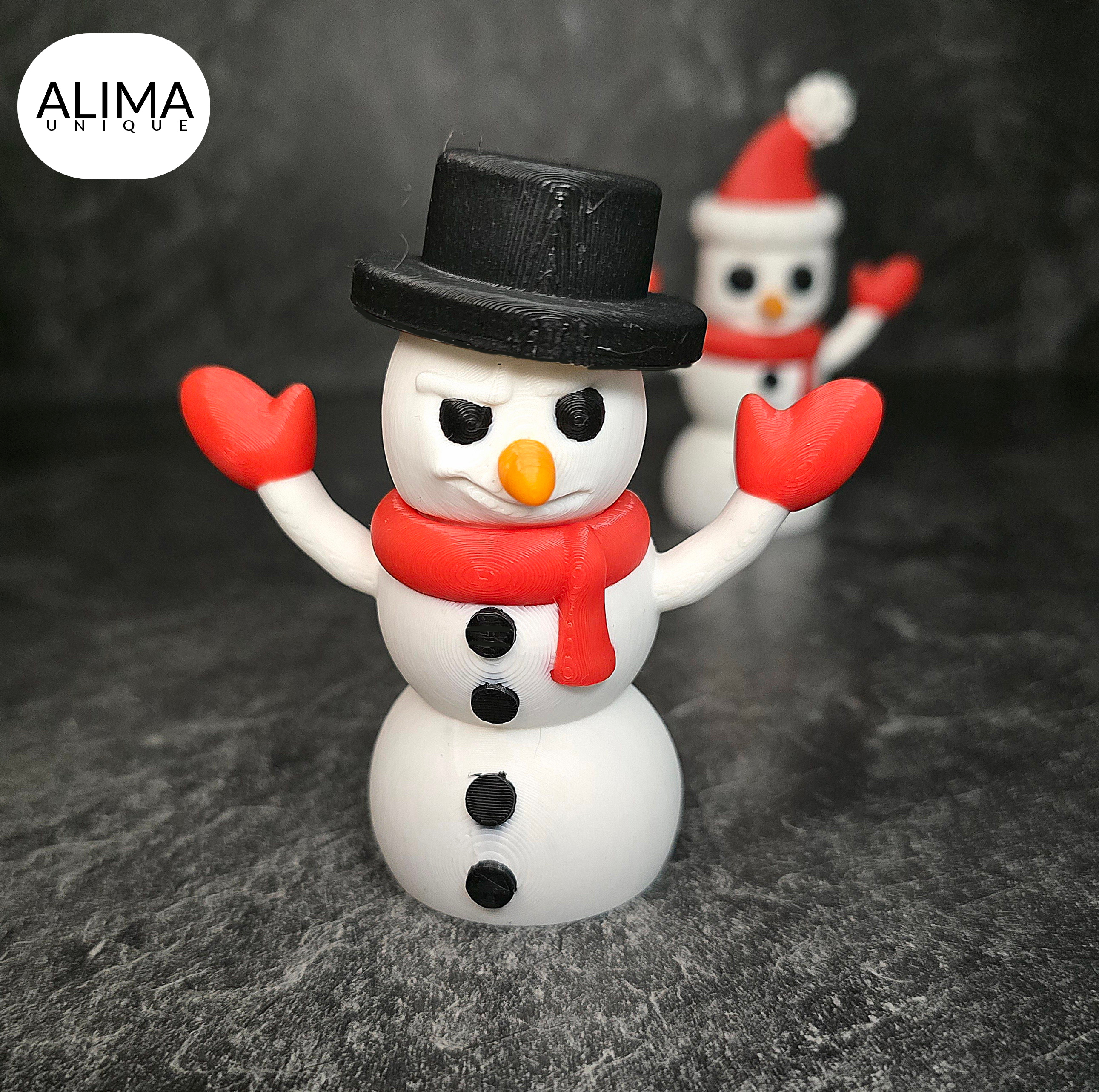 Flexi Snowman Buddies 3D STL Model