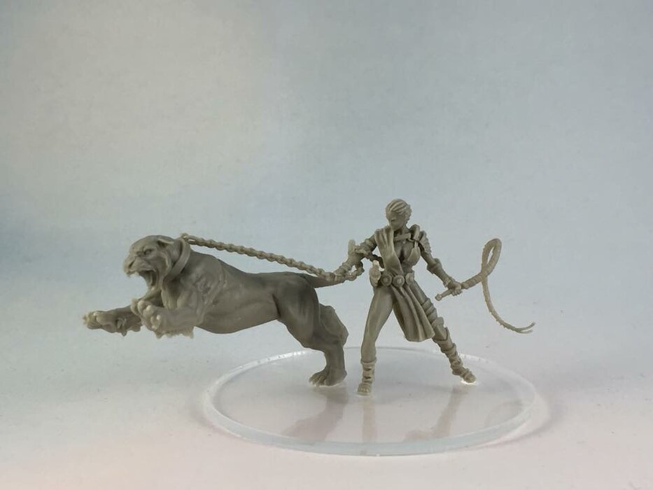 Lioness handler 35mm scale 3D STL Model — view 8