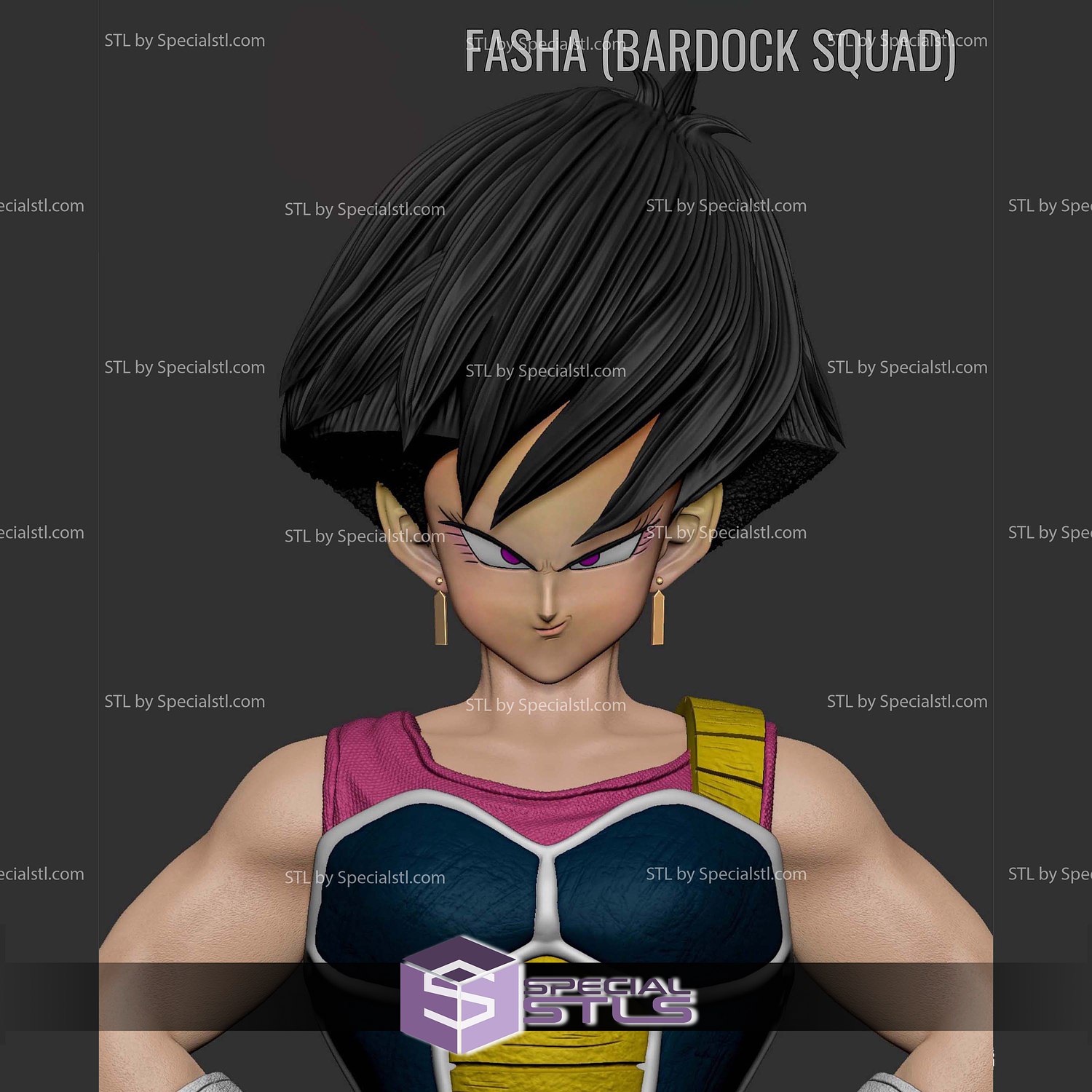 Fasha Bardock Squad 3D Model Sculpture STL Model — view 2