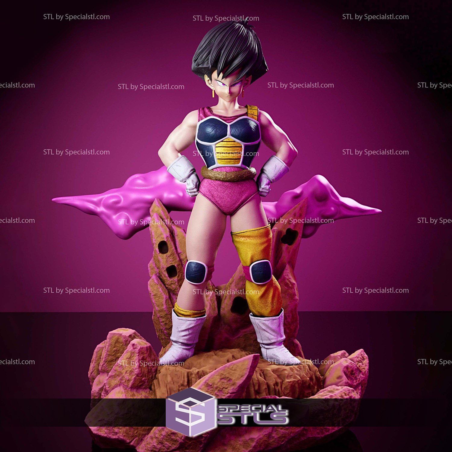 Fasha Bardock Squad 3D Model Sculpture STL Model — view 3