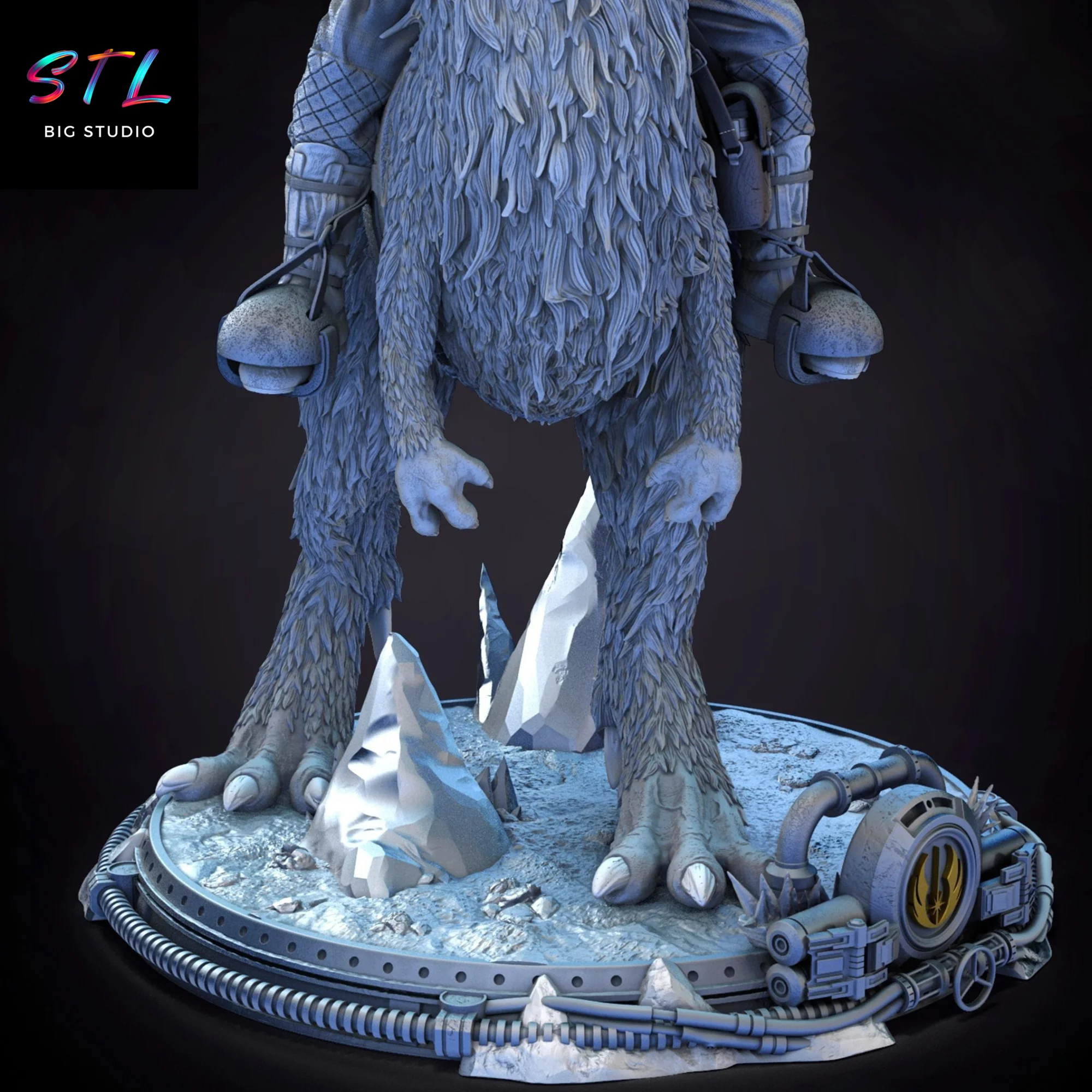 STL Luke Skywalker on Tauntaun | Star Wars | 3D Printable Figure Model — view 5