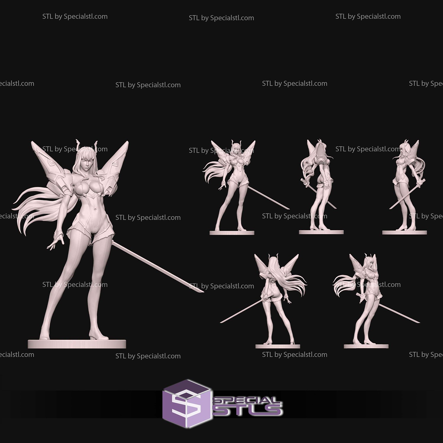 Satsuki Kiryuin Standalone 279mm 3D Printer Files STL Model — view 7